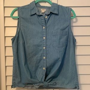 J Crew Chambray Sleeveless Top